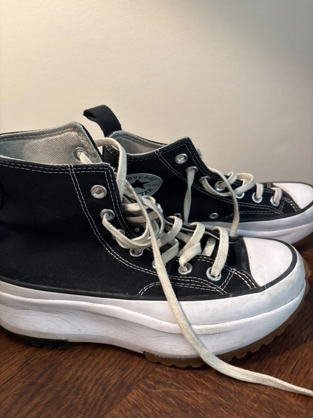 Converse all star run star chuck taylor high top p black converse